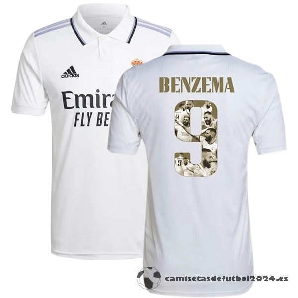 Tailandia NO.9 Benzema Casa Camiseta Real Madrid 2022 2023 Blanco Venta Replicas