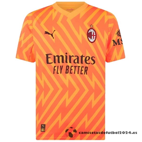 Tailandia Portero Camiseta AC Milan 2023 2024 Naranja Venta Replicas