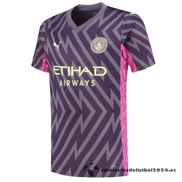 Tailandia Portero Camiseta Manchester City 2023 2024 Purpura Venta Replicas