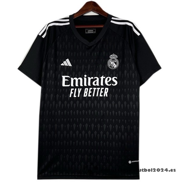 Tailandia Portero Camiseta Real Madrid 2023 2024 Negro Venta Replicas