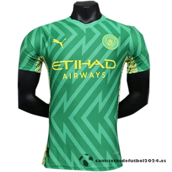 Tailandia Portero Jugadores Camiseta Manchester City 2023 2024 Verde Venta Replicas