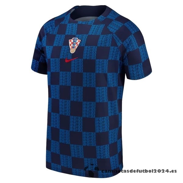 Tailandia Previo al partido Camiseta Croacia 2022 Azul Venta Replicas