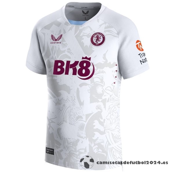 Tailandia Segunda Camiseta Aston Villa 2023 2024 Blanco Venta Replicas