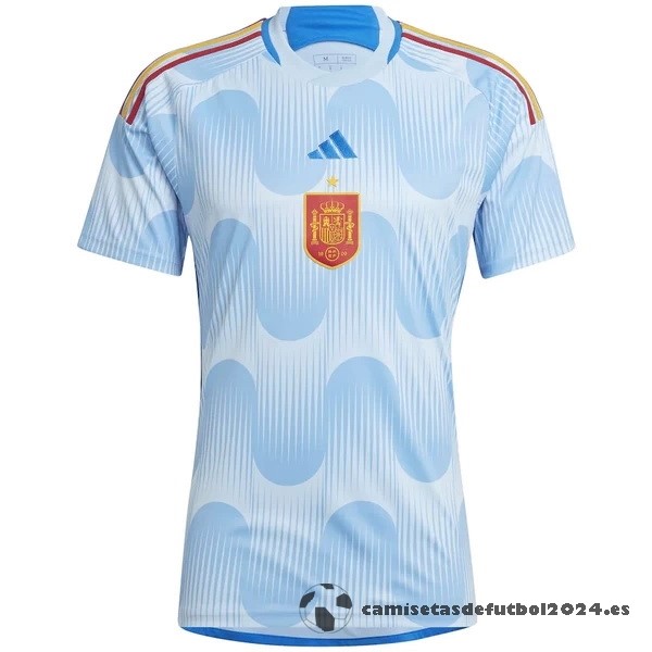 Tailandia Segunda Camiseta España 2022 Azul Venta Replicas