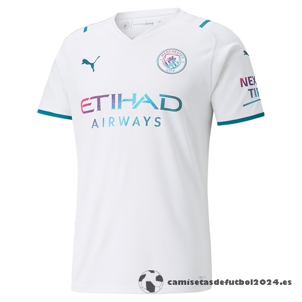 Tailandia Segunda Camiseta Manchester City 2021 2022 Blanco Venta Replicas