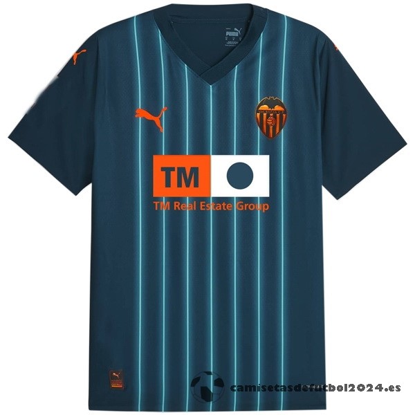 Tailandia Segunda Camiseta Valencia 2023 2024 Azul Venta Replicas