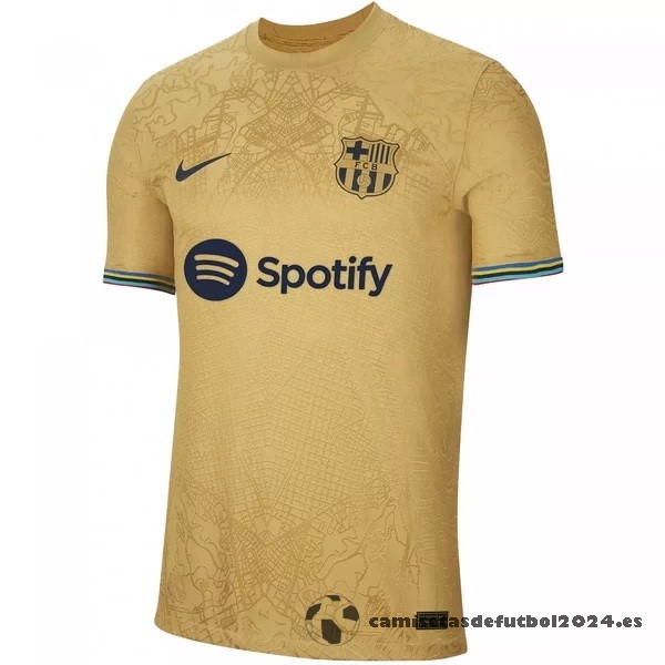 Tailandia Segunda Jugadores Camiseta Barcelona 2022 2023 Amarillo Venta Replicas