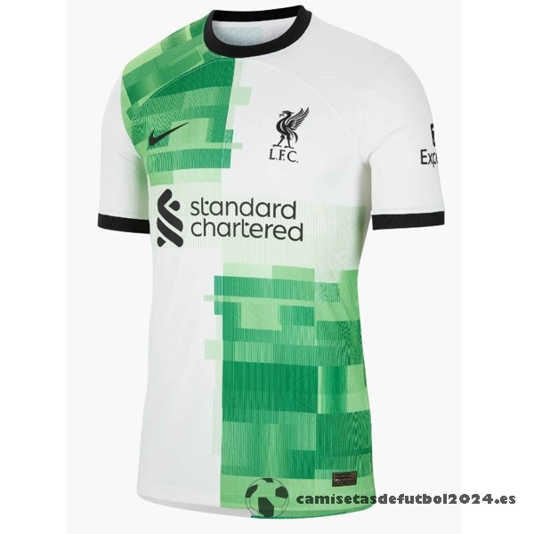 Tailandia Segunda Jugadores Camiseta Liverpool 2023 2024 Verde Blanco Venta Replicas
