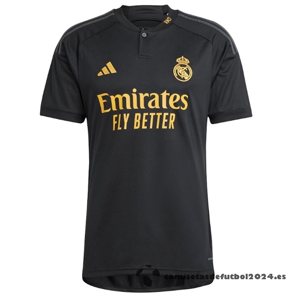 Tailandia Tercera Camiseta Real Madrid 2023 2024 Negro Venta Replicas