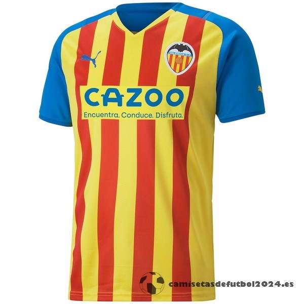 Tailandia Tercera Camiseta Valencia 2022 2023 Amarillo Venta Replicas