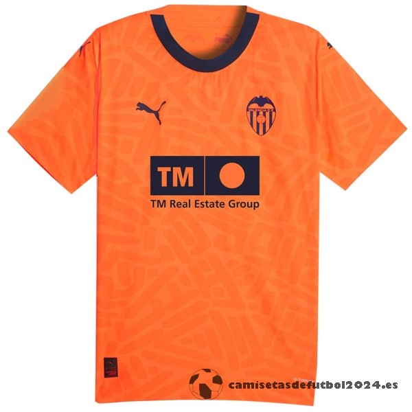 Tailandia Tercera Camiseta Valencia 2023 2024 Naranja Venta Replicas