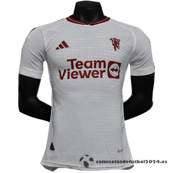 Tailandia Tercera Jugadores Camiseta Manchester United 2023 2024 Blanco Venta Replicas