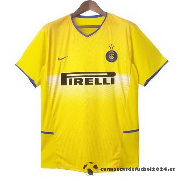 Tercera Camiseta Inter Milán Retro 2002 2003 Amarillo Venta Replicas