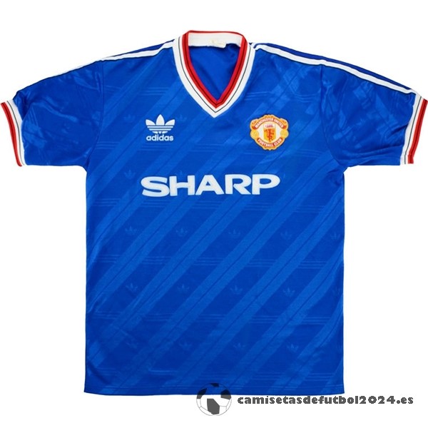 Tercera Camiseta Manchester United Retro 1986 1988 Azul Venta Replicas