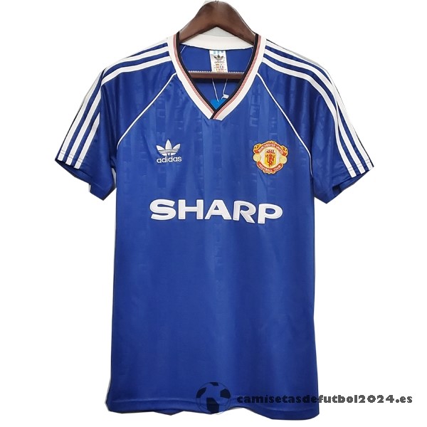 Tercera Camiseta Manchester United Retro 1988 1990 Azul Venta Replicas