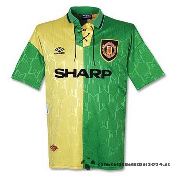 Tercera Camiseta Manchester United Retro 1992 1993 Verde Amarillo Venta Replicas