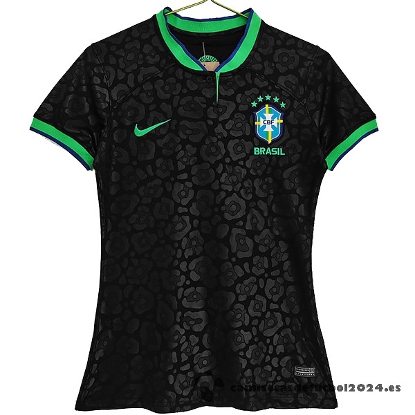 Tercera Camiseta Mujer Brasil 2022 Negro Venta Replicas