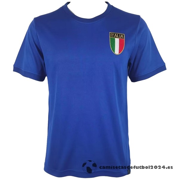 Casa Camiseta Italy Retro 1970 Azul Venta Replicas