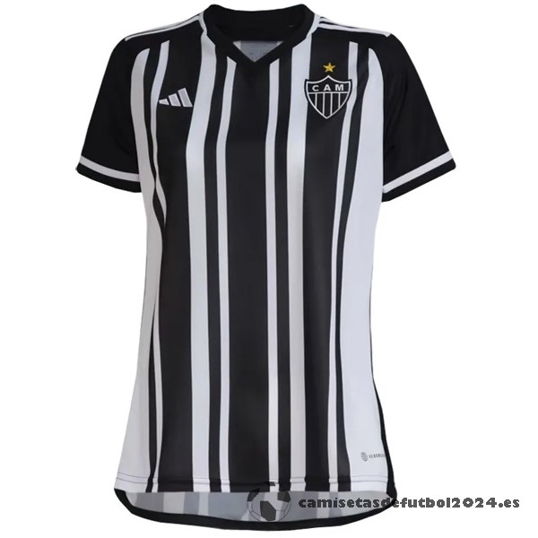 Casa Camiseta Mujer Atlético Mineiro 2023 2024 Negro Blanco Venta Replicas