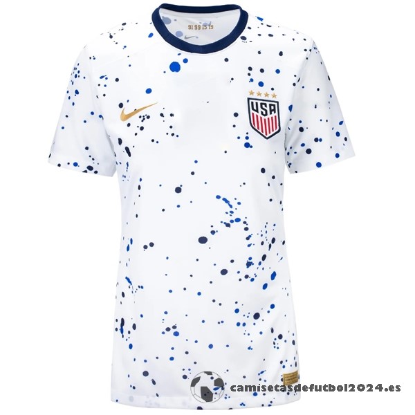 Casa Camiseta Mujer Estados Unidos 2023 Blanco Venta Replicas