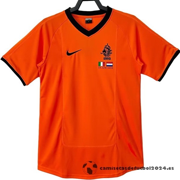 Casa Camiseta Países Bajos Retro 2000 Naranja Venta Replicas