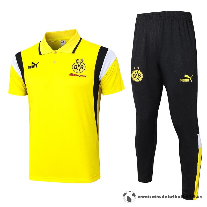 Conjunto Completo Polo Borussia Dortmund 2023 2024 Amarillo Blanco Negro Venta Replicas