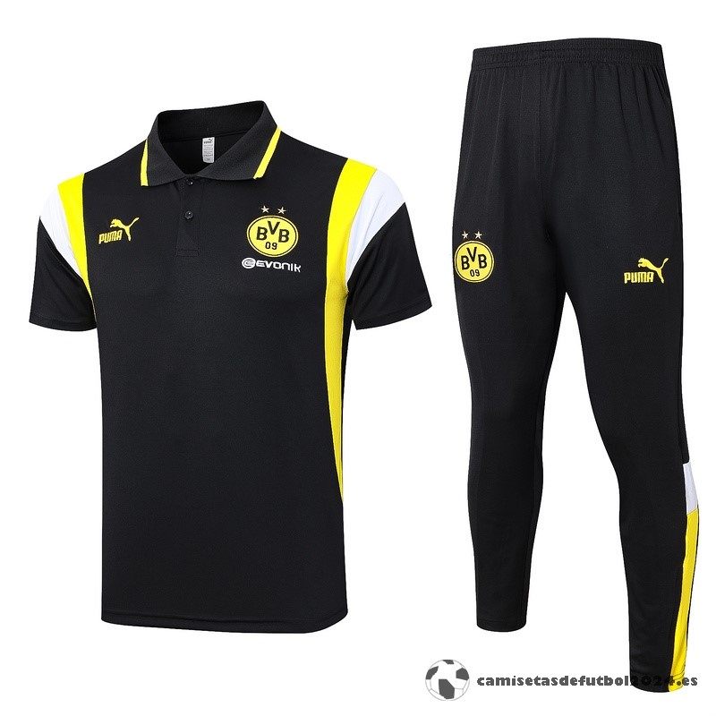 Conjunto Completo Polo Borussia Dortmund 2023 2024 Negro Amarillo Venta Replicas