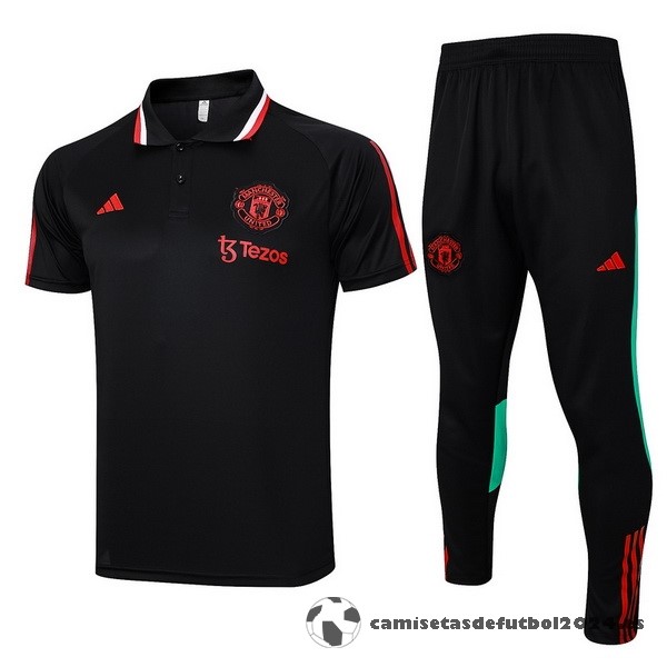 Conjunto Completo Polo Manchester United 2023 2024 Rojo I Negro Venta Replicas
