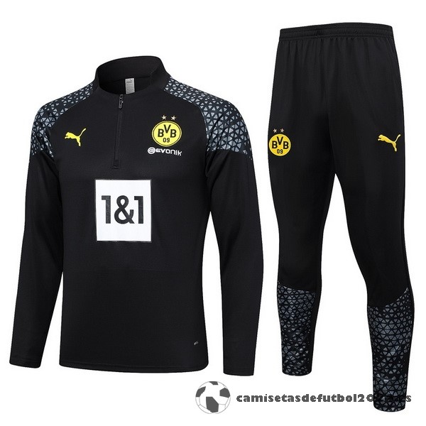 Conjunto Completo Sudadera Entrenamiento Borussia Dortmund 2023 2024 Negro Venta Replicas