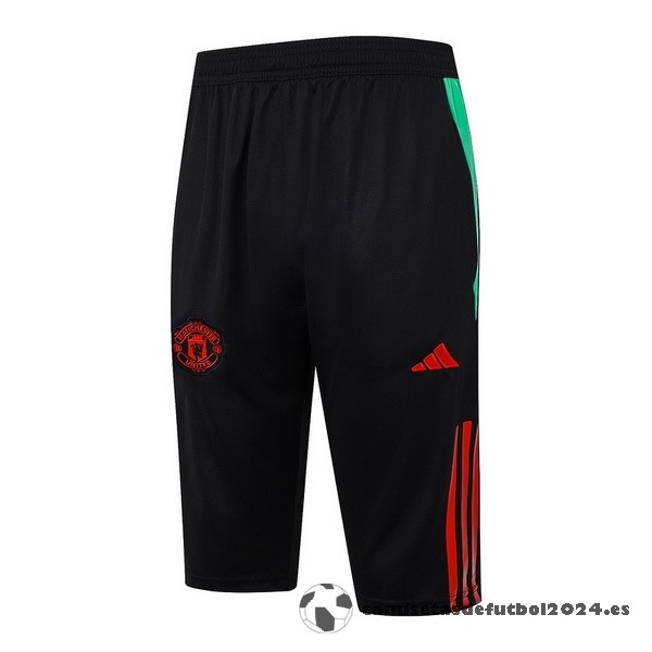 Entrenamiento Pantalones Manchester United 2023 2024 Negro Rojo Verde Venta Replicas