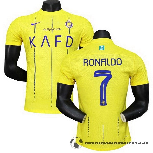 NO.7 Ronaldo Tailandia Casa Jugadores Camiseta Al Nassr 2023 2024 Amarillo Venta Replicas