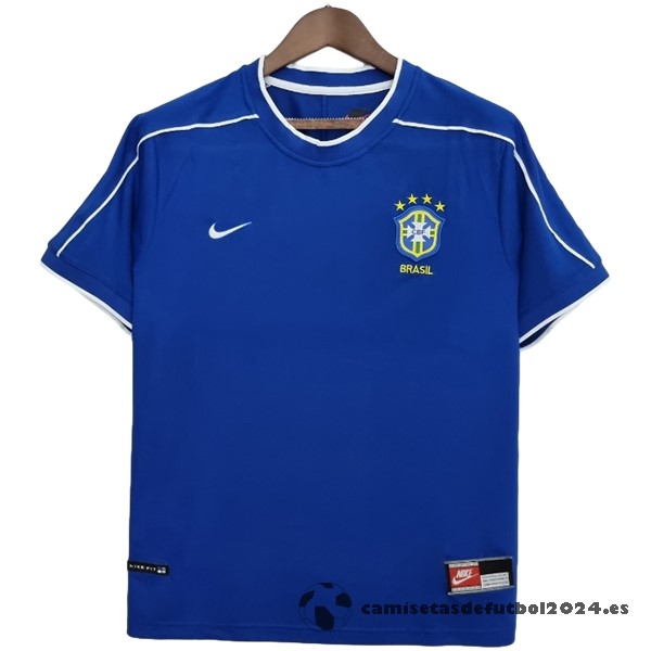 Segunda Camiseta Brasil Retro 1998 Azul Venta Replicas