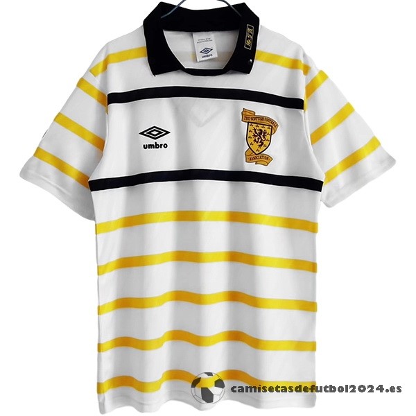 Segunda Camiseta Escocia Retro 1988 1991 Amarillo Blanco Venta Replicas