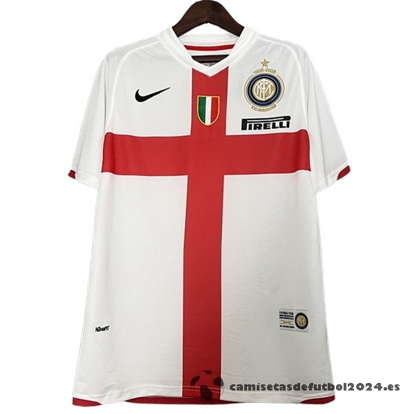 Segunda Camiseta Inter Milán Retro 2007 2008 Blanco Venta Replicas