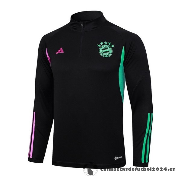 Sudadera Entrenamiento Bayern Múnich 2023 2024 Negro Purpura Verde Venta Replicas