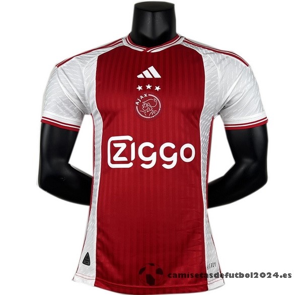 Tailandia Casa Jugadores Camiseta Ajax 2023 2024 Rojo Blanco Venta Replicas