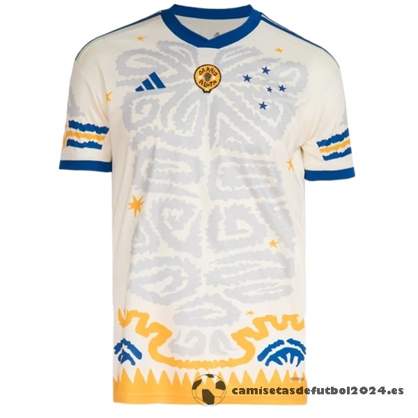Tailandia Especial Camiseta Cruzeiro EC 2023 2024 Amarillo Blanco Venta Replicas