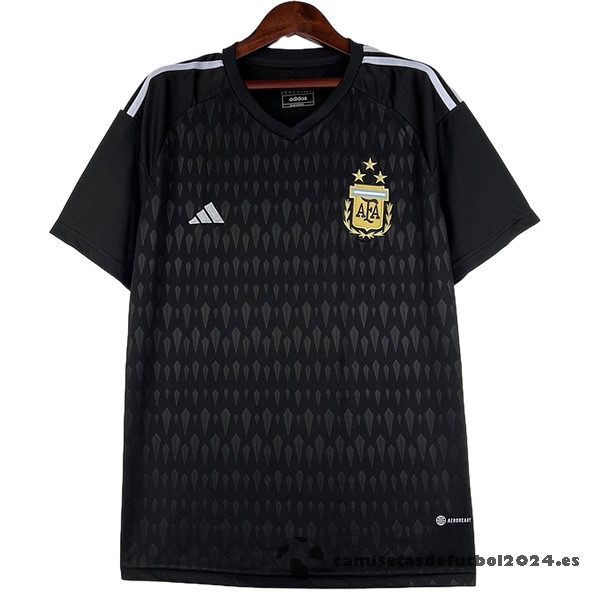 Tailandia Portero Camiseta Argentina 2023 Negro Venta Replicas