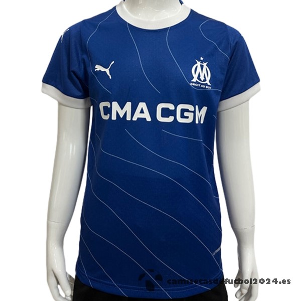 Tailandia Segunda Jugadores Camiseta Niños Marsella 2023 2024 Azul Venta Replicas