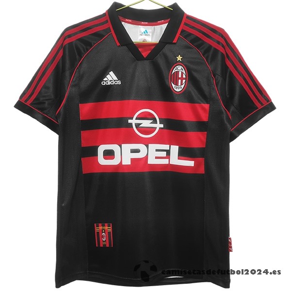 Tercera Camiseta AC Milan Retro 1998 1999 Negro Venta Replicas