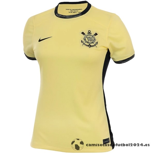 Tercera Camiseta Mujer Corinthians Paulista 2023 2024 Amarillo Venta Replicas