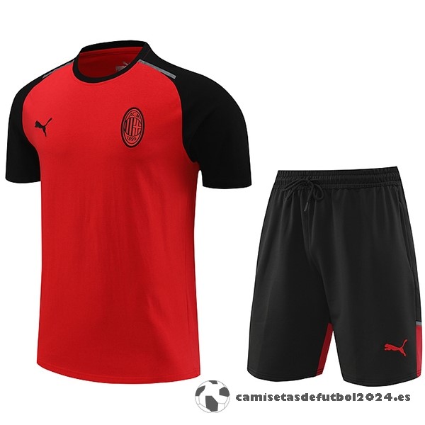 Entrenamiento Conjunto Completo AC Milan 2024 2025 Rojo Negro Venta Replicas