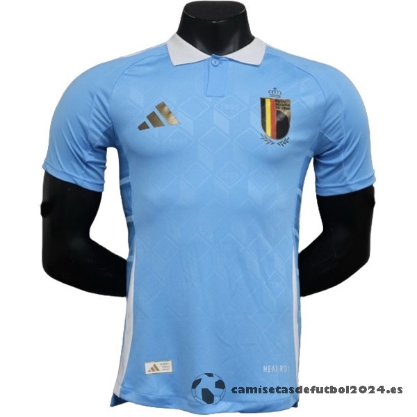 Jugadores Segunda Camiseta Bélgica 2024 Azul Venta Replicas