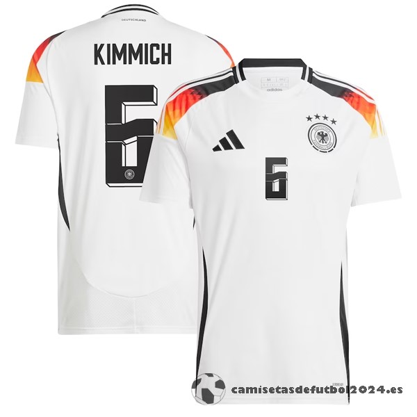 NO.6 Kimmich Tailandia Casa Camiseta Alemania 2024 Blanco Venta Replicas
