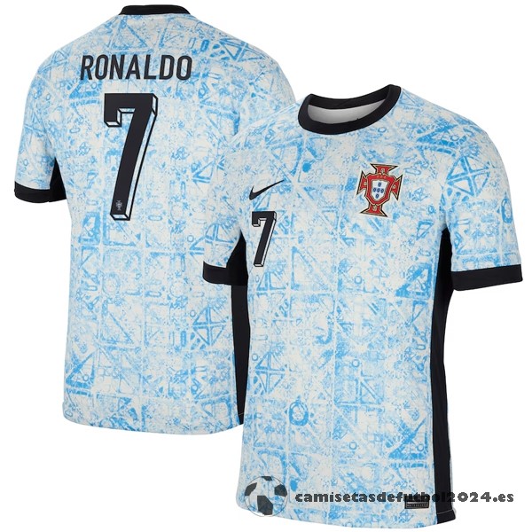 NO.7 Ronaldo Tailandia Segunda Camiseta Portugal 2024 Azul Venta Replicas