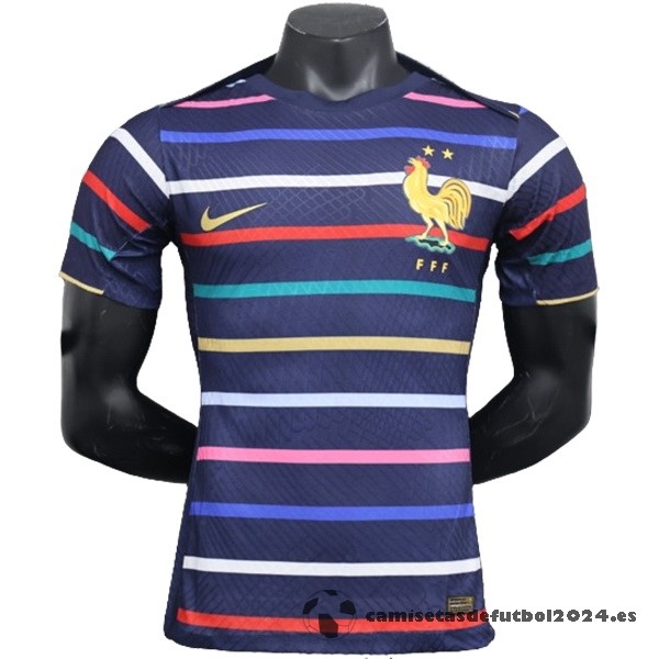 Previo al partido Jugadores Camiseta Francia 2024 Azul Venta Replicas