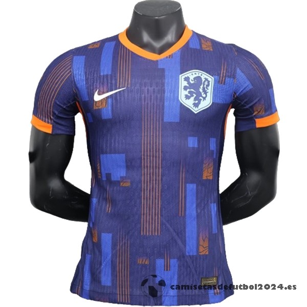 Segunda Jugadores Camiseta Países Bajos 2024 Azul Venta Replicas