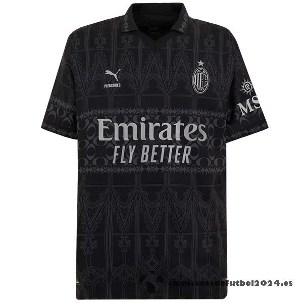 Tailandia Cuarta Camiseta AC Milan 2023 2024 Negro Venta Replicas