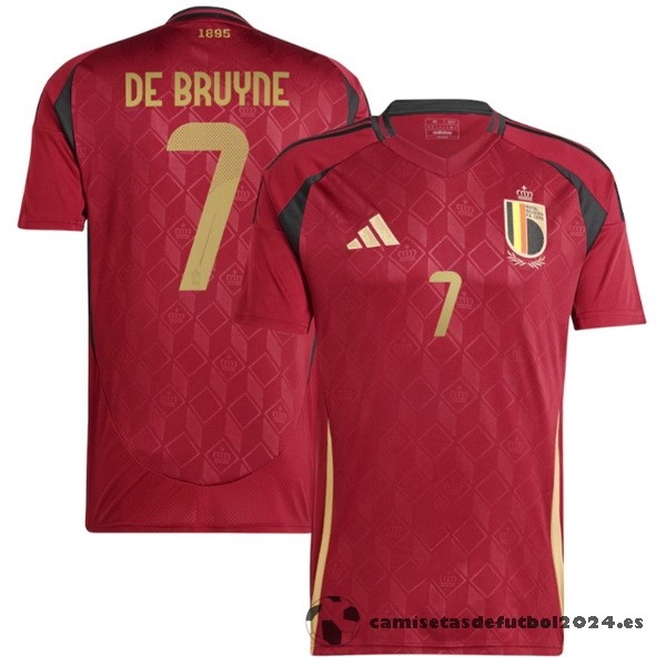 Tailandia NO.10 De Bruyne Casa Camiseta Bélgica 2024 Rojo Venta Replicas