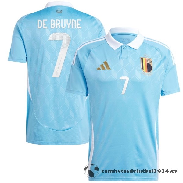 Tailandia NO.10 De Bruyne Segunda Camiseta Bélgica 2024 Azul Venta Replicas